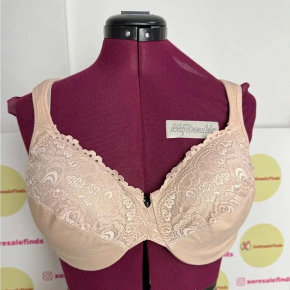 GLAMORISE WonderWire® Low Cut Lace Underwire Bra - Picture 2 of 7